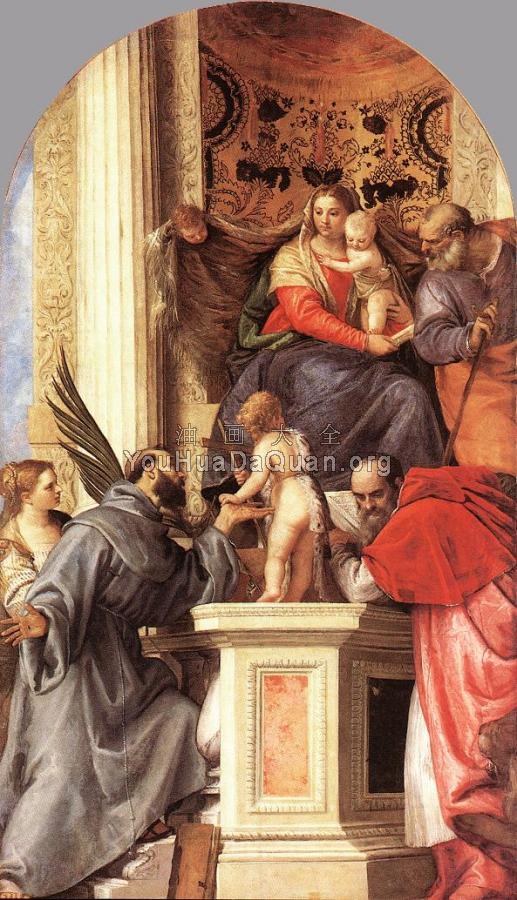 Madonna Enthroned with Saints - 保罗·委罗内塞